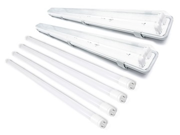 Set 2x sealed frame 120+ 4x fluorescent lamp led backlight fuck 3000k, фото