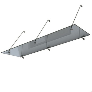 Visor glass dark canopy glass 200cm, фото