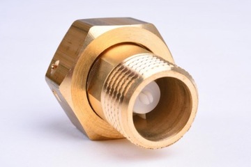 Half connector 3/ 4 with valve reverse brass m202, фото