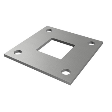 Plate assembly 90 x 90 mm for racks balustrady 40 x 40 mm, metal stainless steel, фото
