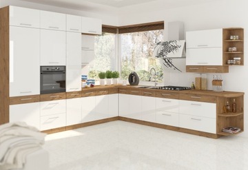 Kitchen vigo great glossy white classic furniture, фото