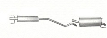 Mufflers complete opel astra h volume. 1, 6 77kw+ clamps, фото