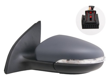 Mirror external. golf vi 08-13/left/ electrical/ pg/ aspherical, фото