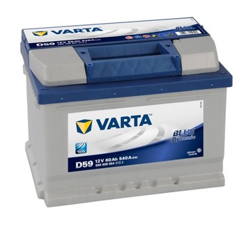 Battery varta blue dynamic 60ah, 60 ah, 540a, d59, 242x175x175mm., фото