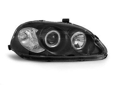 Фонаря рефлекторы honda civic 6 95-99 кольца black черный, фото