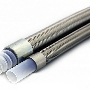 Патрубка тефлоновая ptfe ровно 260'c в оплетке fi 12mm, фото