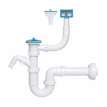 Siphon sink single overflow dishwasher, фото
