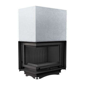Fireplace aerial cast iron grilles maja left bs 8 kw black, фото