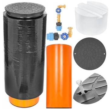 Hatch water meter h= 1200 dn400 isolated certified isolated+ valves, фото