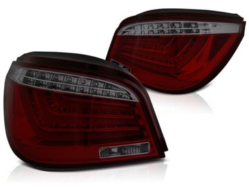 Фонари задние bmw e60 красный smoked led подсветка бар светодиодные, фото