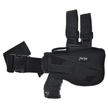 Кобура для стегна миль - tec тактична пістолет leg holster чорний, фото