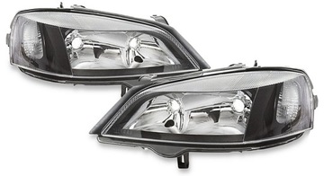 Opel astra g 2 98- headlight lantern black depo, фото