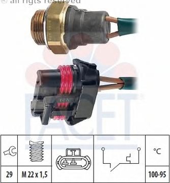 Sensor fan radiator opel vectra a, фото