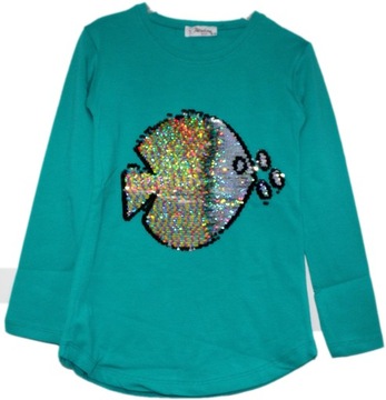 Atabay tunic fish colorful magical sequins 9-10, фото