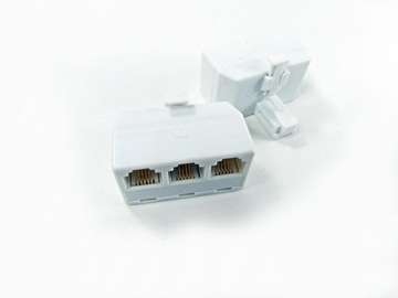 тройник RJ11 сплиттер 6p4c wt / 3gn телефон