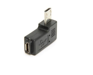 Мікро USB до мікро USB M / F правий кут адаптер лівий