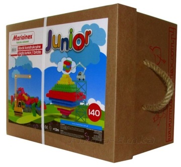 Польські мега будівельні блоки цеглини JUNIOR Marioinex 140шт