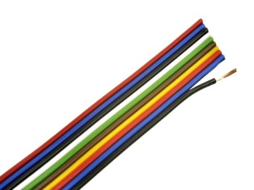 Многоцветный ленточный кабель 10X0.22MM2 150V