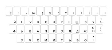 Кириллица украинская-русская клавиатура наклейки