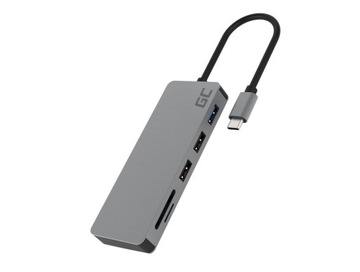 Концентратор USB-C 7в1 адаптер USB-C PD 2x USB microSD HDMI