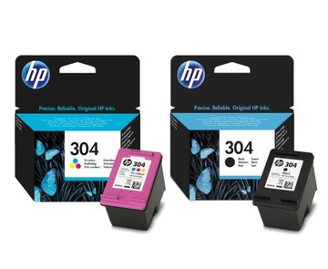 КОМПЛЕКТ ЧЕРНИЛ HP 304 ЧЕРНЫЙ + ЦВЕТ 2620 2630 3720