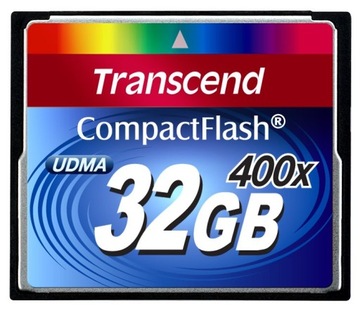Високошвидкісна карта пам'яті 32 ГБ CompactFlash TRANSCEND CF 400X + чохол