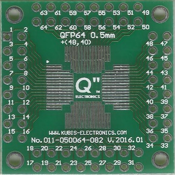 QFP64, LQFP64, TQFP64, VQFP64 0.50 мм для 4 x IDC2x8.