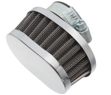 WSK WFM JAWA CZ SHL TUNING BAND FILTER LUFT OWAL CHROM NIEDRIG 35 MM