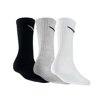 Nike Ponožky 3PPK Čierne Sivé Biele Bavlna SX4508-965 veľ. 38 - 42