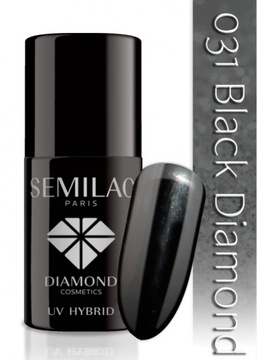 Hybrid POLISH Semilac 031 Black Diamond - Черный - Покрывающий, Быстросохнущий