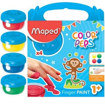 Пальчиковая краска для детей Colorpeps 4 цвета Maped