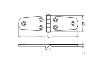 ПЕТЛЯ 8280A НЕРЖАВЕЮЩАЯ НЕРЖАВЕЮЩАЯ КИСЛОСТОЙКАЯ 76X38X4,5 A4