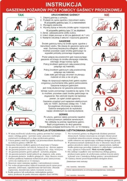 Instrukcja P.POŻ gaśnica proszkowa jak gasić pożar