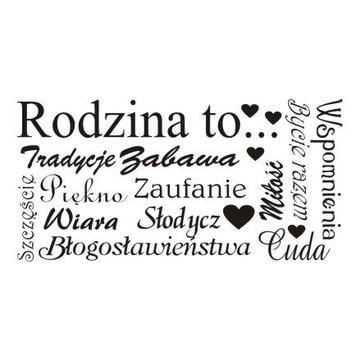 Napis na ścianę naklejka - Rodzina to... - 213