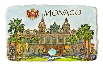 Magnes na lodówkę kamień pamiątka MONACO 351