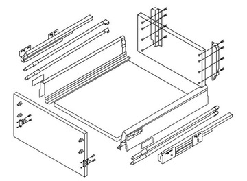 STRONG BOX ящик с тормозом, высокий, L-400, белый