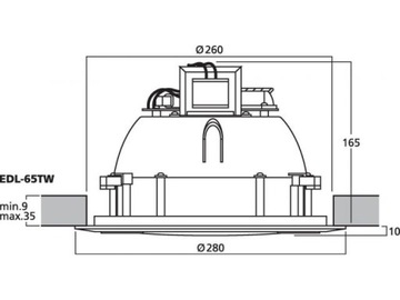 MONACOR EDL-65TW - Потолочный громкоговоритель