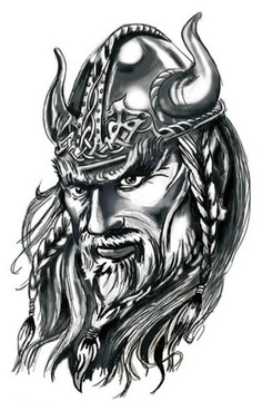 NAKLEJKA AUTO TATTOO TUNING WOJOWNIK WIKING