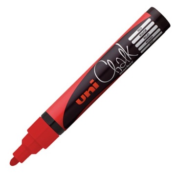 Marker kredowy UNI PWE-5M Czerwon 1,8-2,5mm kolory