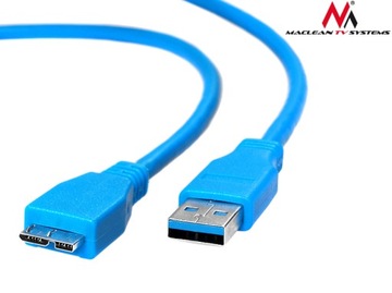 КАБЕЛЬ USB 3.0 A-B MICRO 0,5 м ДЛЯ ВНЕШНЕГО ДИСКА.