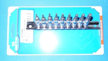 KING TONY KPL. NASADEK 1/4'' TORX Z OTWOREM 9 SZT.