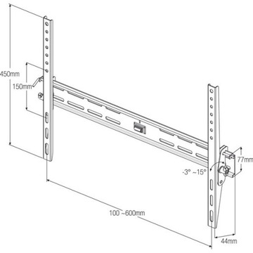 Крепление для телевизора 40–85 футов, 50 кг Titan VIVANCO WTL 2 (35555) Серия Titan Магазин W-wa