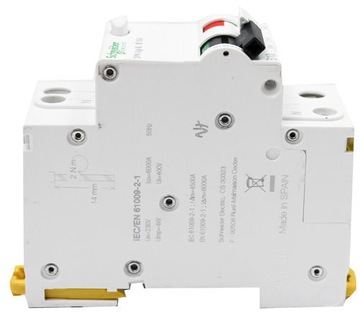 ДИФФЕРЕНЦИАЛИЗАЦИЯ МАКСИМАЛЬНОГО ТОКА SCHNEIDER C16 2P 30MA ТИПА ПЕРЕМЕННОГО ТОКА