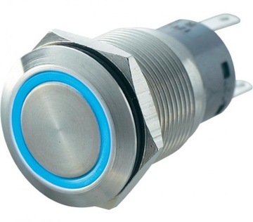 PRZYCISK 22mm WANDALOODPORNY LED 250/250V CHWILOWY