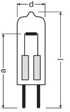 Лампа OSRAM HALOSTAR OVEN 20 Вт 12 В G4 64428