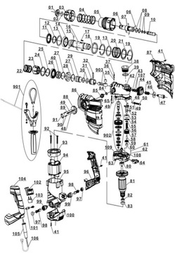 Щетки EINHELL ударный молоток BT-RH 1600 7x11x16