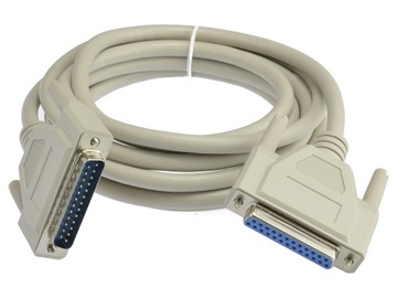Удлинительный кабель LPT 1:1 Тип DSUB25/DSUB25, M/Ż бежевый, 2 м AK-610201-020-