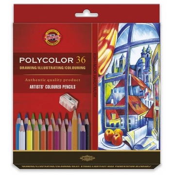 Koh i noor Polycolor Kredki 36kol+2 ołówki karton