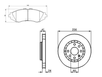 Ланос Нексия 14 тормозные диски+колодки (DOHC)