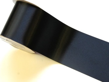 WSTĄŻKA 100mm SATYNOWA tasiemka CZARNA rolka 50m